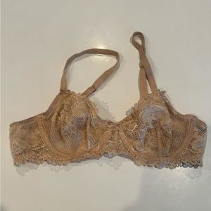SavageX fenty unlined lace bra in Honey Nude, 34B